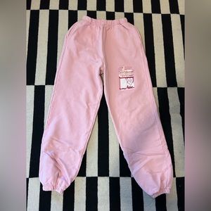 Boyd Lie pink jogger sweatpants and angle details